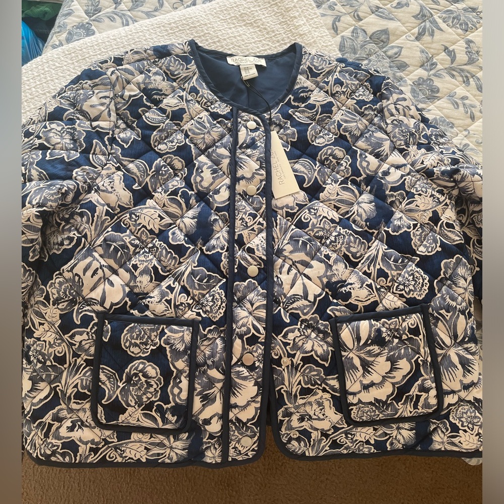 Updated listing - NWT jacket. Blue and white!
